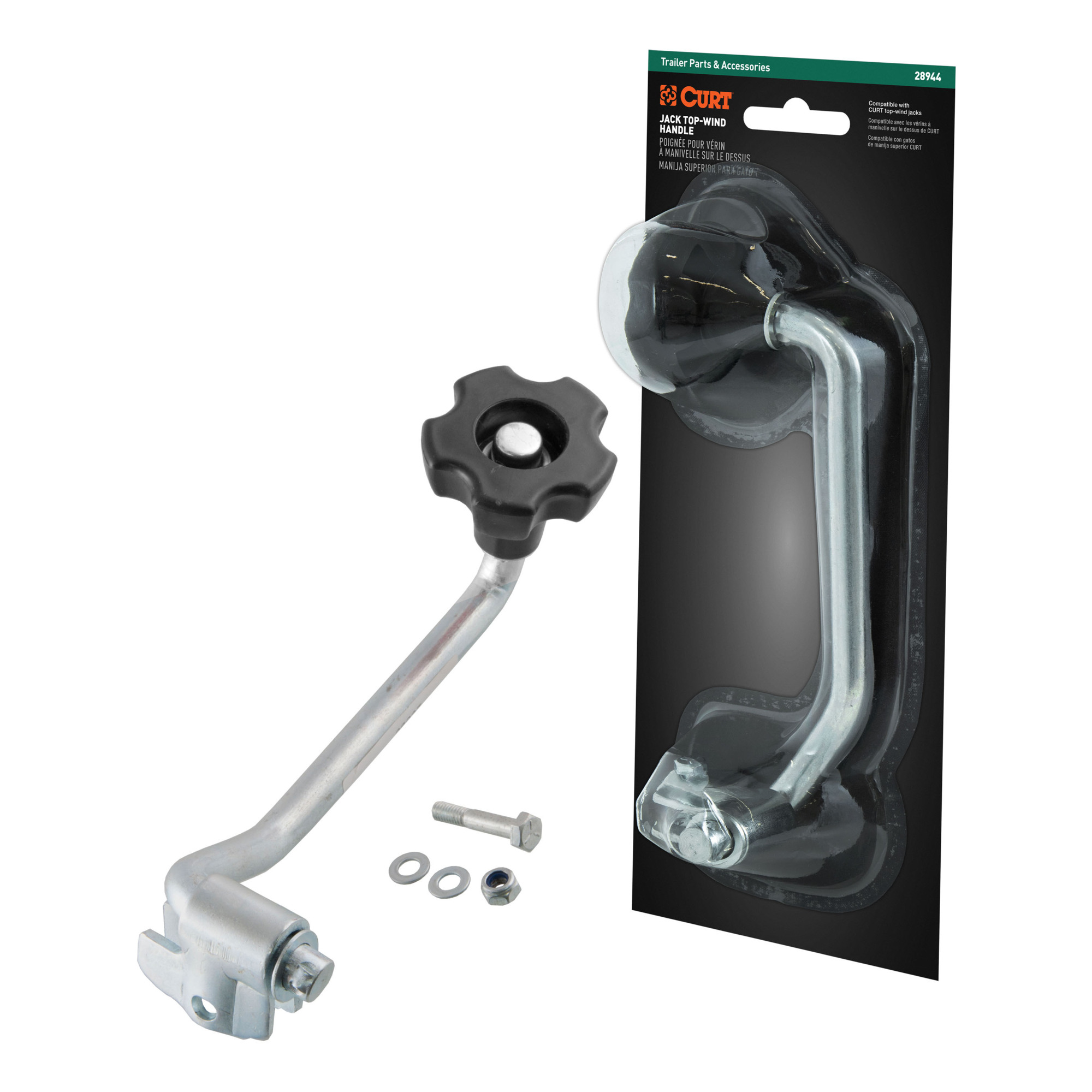 Curt Manufacturing, Replacement Jack Top-Wind Handle, Model# 28944